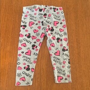 😊FREE😊 NWOT Disney Gray and Pink Leggings with Playful Design size 12m